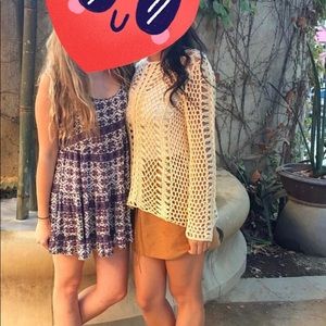 Chico’s Macrame Yellow Gold Top